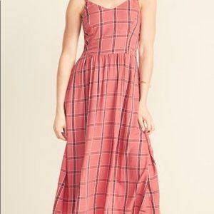Old Navy Plaid Midi Cami Dress